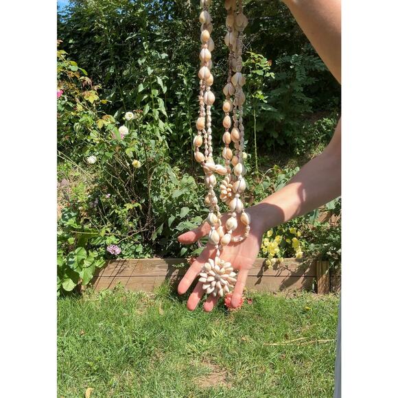 Vintage Shell Necklace Trio – Coastal Cowboy / Mermaidcore Statement - Picture 2 of 6